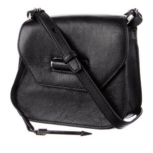 Mackage Black Leather Crossbody Purse
